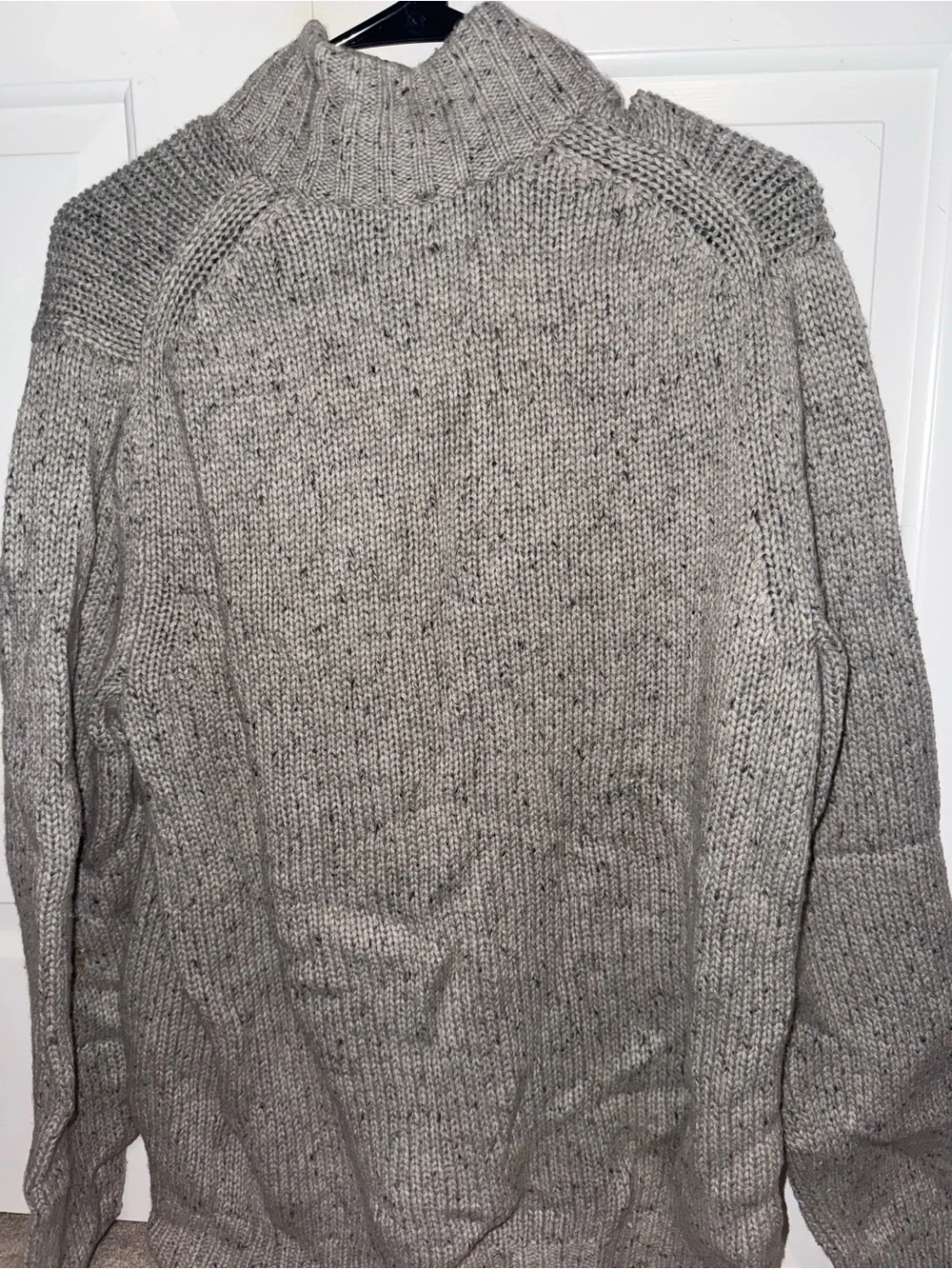 Banana Republic Men's Gray Cable-Knit Button Cardigan Sweater Men’s Size Large